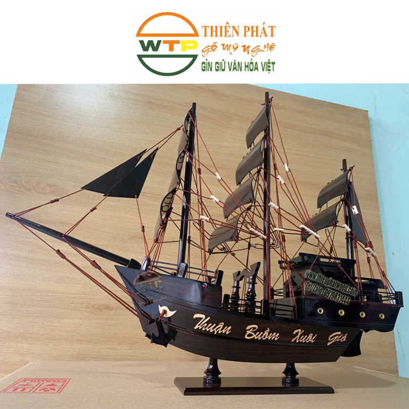 Mô hình thuyền buôn Thái Lan bằng gỗ Cẩm Lai
